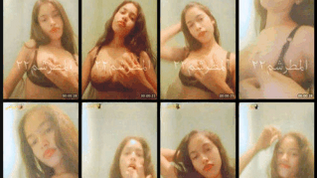 هايجة بتصور لحبيبها وهي بتقفش في بزازها وتقرص حلماتها شرموطة اوي